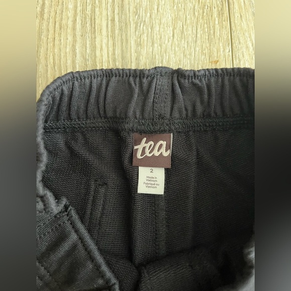 NWT Tea Collection Boys Playwear Pants Jet Black French Terry Cotton - Size 2T - Picture 4 of 9